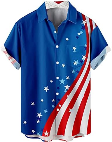 BMISEGM חולצות שחייה בקיץ לגברים גברים דגל יום עצמאות אופנתי תלת מימד הדפסה דיגיטלית אופנה מותאמת