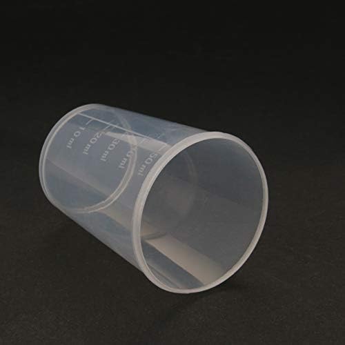 4 יחידות 50 מיליליטר כוסות פלסטיק עמ', כוסות מדידת נוזלים בצורה נמוכה בוגר כוסות ערבוב רב תכליתיות