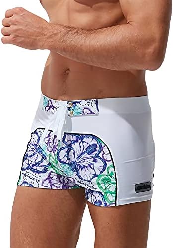 מכנסיים קצרים של קינגאוגו לגברים בגדי ים דקים בגדי ים סקסיות גזעי שחייה מכנסי טרנינג מכנסי חוף גלישה