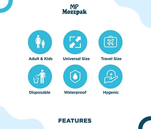MP Mozzpak מושב אסלה מכסה חד פעמי - עטוף בנפרד 30 חבילה של XL - כיסויי מושב אסלה חד פעמיים אטומים למים