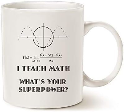 מאואג מצחיק מורה קפה ספל, אני ללמד מתמטיקה מה שלך מעצמת מורים יום מתנות מורה כוס לבן, 11 עוז