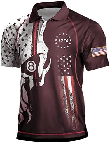 2023 יום עצמאות קלאסי של גברים חדשים חולצת דגל אמריקאית חולצות שרוול קצר