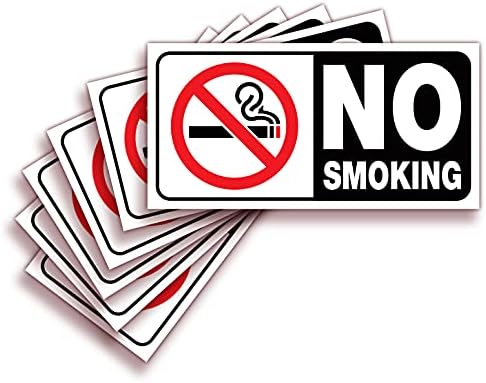 Isyfix אין מדבקות מדבקה לעישון לאוטובוסים - 6 חבילות 4x2 אינץ ' - ויניל דבק עצמי מובחר, למינציה עבור