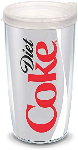 טרוויס פלסטיק, קוקה קולה-כוס קולה דיאט עם עטיפה ומכסה חלבית 16 אונקיות, שקוף