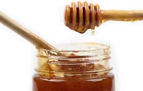 קבילוק זכוכית ערבוב מוטות 5 יחידות דבש מצקת עץ דבש סטירר מקלות דבש כפית סירופ סטירר עבור דבש צנצנת לוותר