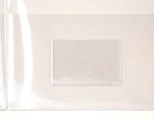 חנות - תיקיית פלסטיק שקופה עם 2 כיסים-עם מחזיק כרטיס ביקור בפנים-100-חבילה-9 על 11.75 - 222נ-100 רופי
