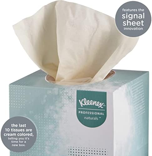 Kleenex® Naturals רקמת פנים, קופסת בוטיק, 95 גיליונות לקופסה, מקרה של 36 קופסאות