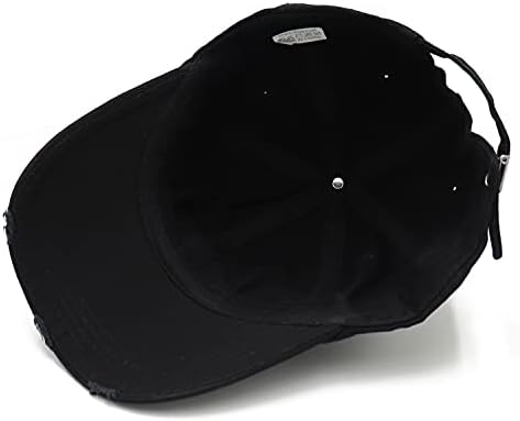 קרע תיקון בייסבול כובע בציר במצוקה נמוך פרופיל לא מובנה כותנה אבא כובע מתכוונן לנשים גברים
