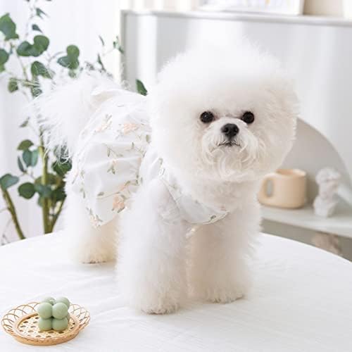 כלב שמלת כלב נסיכת שמלות תלבושת גור כלב חצאית תחרה הניצוץ רקמה לחיות מחמד בגדי ילדה לחתונה מסיבת יום