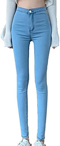 Maiyifu-GJ קת מרים ג'ינס רזה לנשים מכנסי ג'ינס מחודדים עם מותניים גבוה
