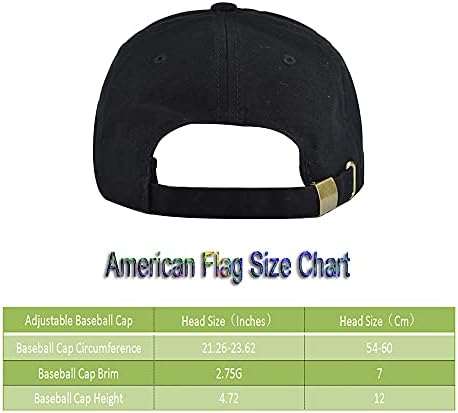 כובע דגל אמריקאי של HHNLB, כובע בייסבול מתכוונן טלאי רקום במצוקה לגברים נשים פטריוטיות
