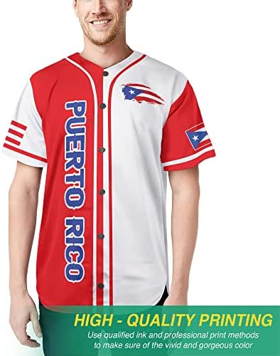 גופיית בייסבול בייסבול פורטו ריקו, ג'רזי בהתאמה אישית, Camisa de Puerto Rico, גברים בייסבול ג'רזי, חולצת