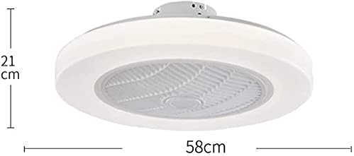 ZPLMW נורית תקרה LED מודרנית עם מאוורר, אור תקרה לעומק 40 וולט עם שלט רחוק, מהירות רוח מתכווננת, מתאימה לסלון,