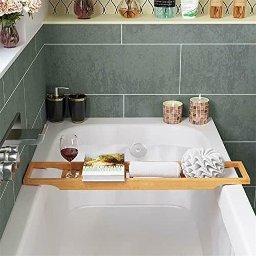 בית אמבטיה מתלה לבן או טבעי צבע אמבט גשר נושא כלים אמבטיה אחסון מתלה מסודר מגש מחזיק לאמבטיה