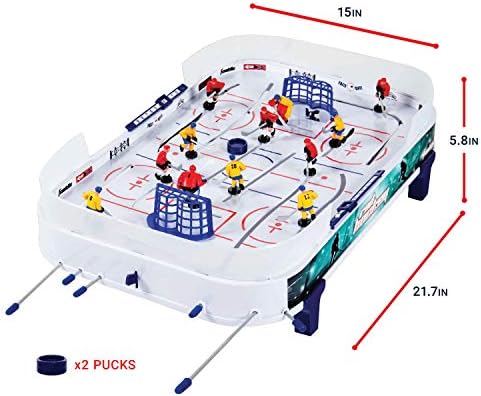 שולחן הספורט של פרנקלין סט משחק הוקי מוט הוקי - צעצוע הוקי מושלם + משחק גיימרום לילדים + משפחה - לוח הוקי מוט