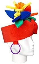 קצף מסיבת כובעי כרמן מירנדה פרחים בגימור