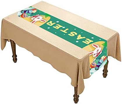 זמן הקרוב פסחא שולחן דגל יצירתי קריקטורה ארנב משובץ הדפסת בית סלון חדר אוכל שולחן דגל דקורטיבי אספקת