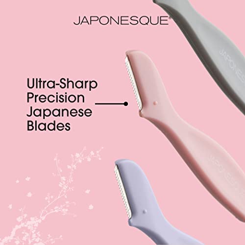 סכיני גילוח מיני יפני-נסיעות גודל דרמפלנינג כלי סט - 3 חתיכה מיני נסיעות תער ערכת, אחד להב קבוע דרמפלנינג תער
