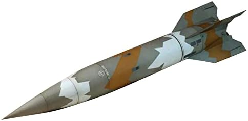 טקין 1: 24 טילים גרמניים ו-1 ו-2 מודל נייר 3 ד סימולציה מודל תערוכת מדע צבאי לוחם