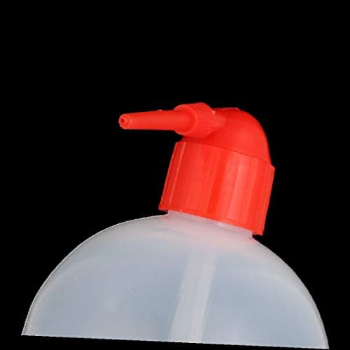 5 יחידות 1000 מיליליטר קיבולת קצה אדום שקוף לבן פלסטיק נוזל אחסון לסחוט בקבוק (חדש לון0167 5 יחידות