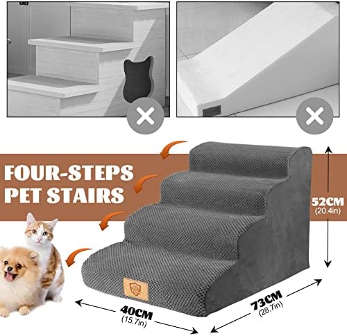 20.4 מדרגות כלב קצף בצפיפות גבוהה, רחבות עמוקות במיוחד 4 שכבות, ו -11.8 אינץ