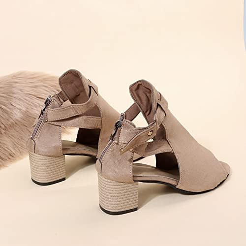 סנדלי נשים עקבים שמנמנים נעליים רומיות אופנה קיץ פלוס אבזם גודל נוחות ללא החלקה על נעלי מסיבת חוף
