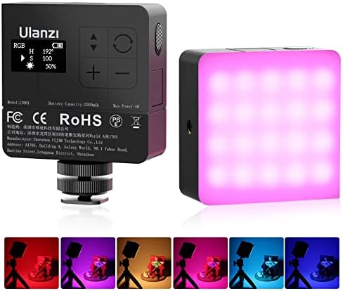 Ulanzi VL49 Pro RGB אור וידאו, מצלמת LED נטענת מיני 360 ° צבע מלא נייד, 2500-9000K LED LED LED LAME