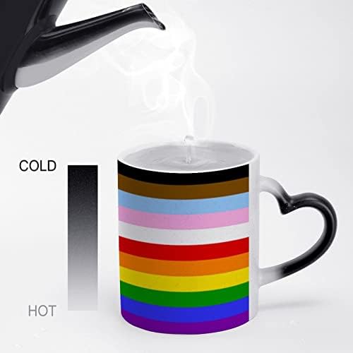 LGBTERBOW RAINBOW TRANSGENDER GRIDE דגל קפה ספל קרמיקה מחליף כוסות תה כוסות תה למשרד מתנות ביתיות