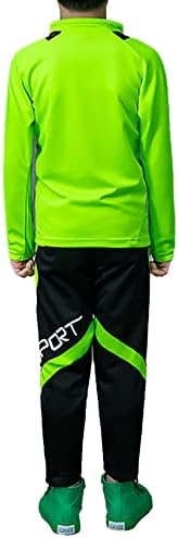 Hansber Kids Boys אימונית סווטשירט אתלטי שרוול ארוך עם מכנסי טרנינג סט כדורגל רכיבה על אופניים בגדי ספורט
