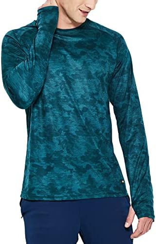 Mier's Meen's Upf 50+ חולצות שמש מהירות שרוול ארוך יבש חולצות UV חולצות פריחה קלות שחייה שחייה