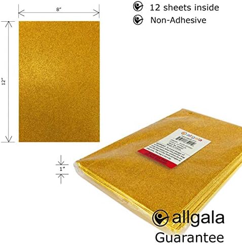 Allgala 12 Pack Glitter Eva Poam נייר 8 x 12 אינץ