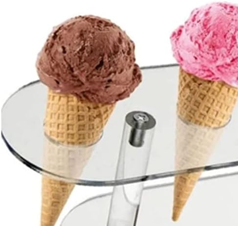 מדפי Knfut, 2 יחידות 4 חורים גלידה אקרילית מחזיק חרוט מגש סושי גליל תצוגה מדף מדף מדף