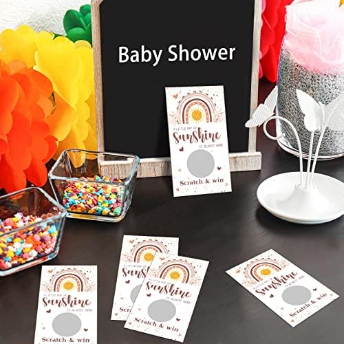 ג'קסין 60 חתיכות בוהו קשת מקלחת לתינוקות מגרד משחק משחק כרטיסי הגרלה מצחיקים מקלחת לתינוק קישוטי מסיבת