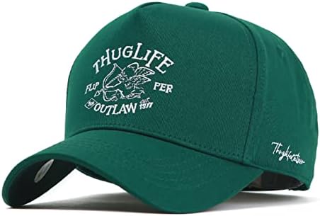 Flipper Thuglife קופידון לוגו רקום כותנה 5 פאנל פנל מובנה כובע בייסבול מעוקל כובע Ballcap Snapback