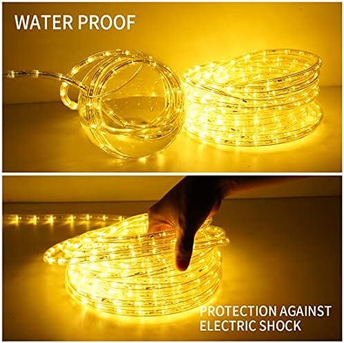 אור חבל LED 20 רגל 180/LED יכול להיות מחובר ל -80 מ 'אור אטום למים גמיש עם תאורה דקורטיבית פנימית וחיצונית,