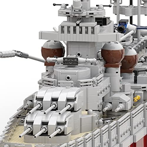 וימיו גנייסנאו קרב בניין ערכות; גרמנית צבאי ספינת הון אבני בניין סט, מלחמת השני היסטורי ספינת מלחמה דגם צעצועים,מרשים