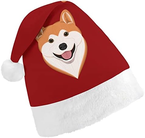 קריקטורה אקיטה כלב יוניסקס קלאסי חג המולד כובעי יפה חם סנטה כובע חג המולד כפת כובעים