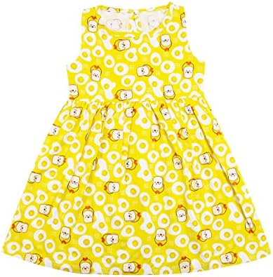 שמלות כותנה של בנות תינוקות פעוטות ושמלה ללא שרוולים של ילדה קטנה