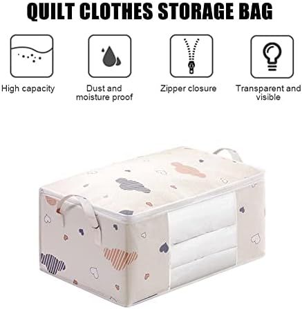 Ruifaya קיבולת גדולה שמיכת בגדים שקית אחסון שמיכת שמיכה שקיות מיון מיון מארגן מיטה תחת מיטה ארון לחות אבק