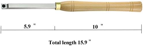 מחרטת עץ כלים סט של 4 קרביד הטה מחוספס יותר פירוט גימור חלול עם מקביל קרביד מוסיף הטה, 16 אינץ אורך