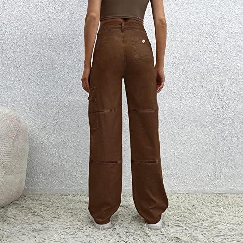 מכנסי מטען של Keusn לנשים Bigghy Y2K גדול מדי מכנסי מצנח מכנסיים מותניים גבוהים של נשים רזות מכנסי טרנינג