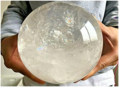 Uthty Natural Crystal יופי טבעי קוורץ קוורץ אבן לבנה כדור בדולח עבור, מתנת מדיטציה לעיצוב הבית