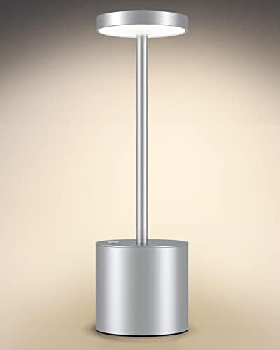 מנורת שולחן אלחוטי, סוללה נטענת 3200mAh מאלומיניום מתכת מאכל