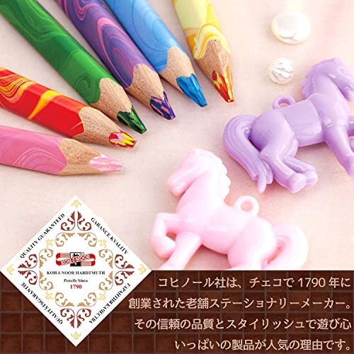 Koh-i-noor Magic Jumbo עיפרון צבעוני משולש, חבילה של 24, רב צבעוני