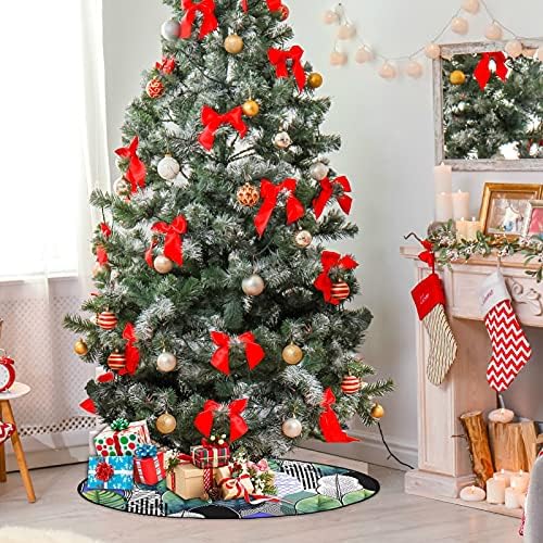 צבע הלקוניה משאיר מחצלת עץ חג המולד עץ עץ עץ עץ עמדת מגש שטיח מתחת לאביזר עץ חג המולד להגנה על הרצפה אספקת בית