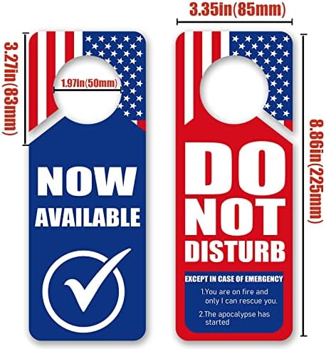 אל תפריע ללידת דלת דלת שלט דלת אמריקה עיצוב דגל אמריקאי 3.35 x 8.86-דו צדדי 2 חבילה לעסקים בכיתות ביתיות