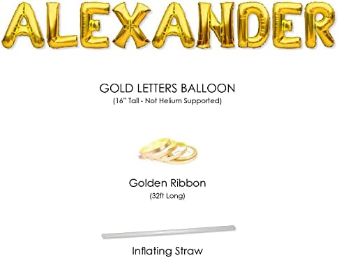 Partyforever Alexander Balloon Banner Big בגדול 16 אינץ