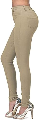 מכנסי טרקלין נשים ג'ינס דקים מתאימים לחותמות מותניים גבוה