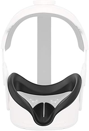 Esimen VR כיסוי פנים תואם ל- Oculus Quest 2 מסכת סיליקון כרית פנים כרית פנים חסימה קלה, אטום
