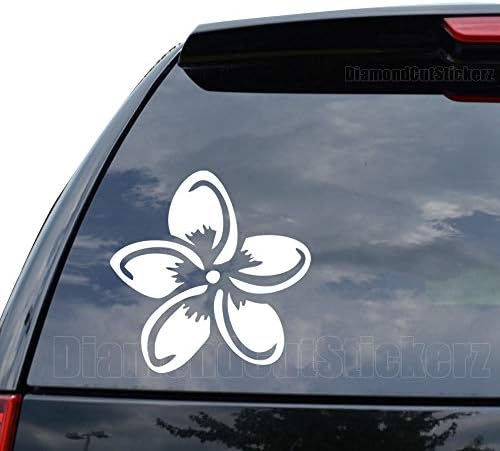 פרח פלומריה מדבקה מדבקה במדבקות מכונית חלון אופנוע חלון פגוש נייד קיר תפאורה - גודל - צבע